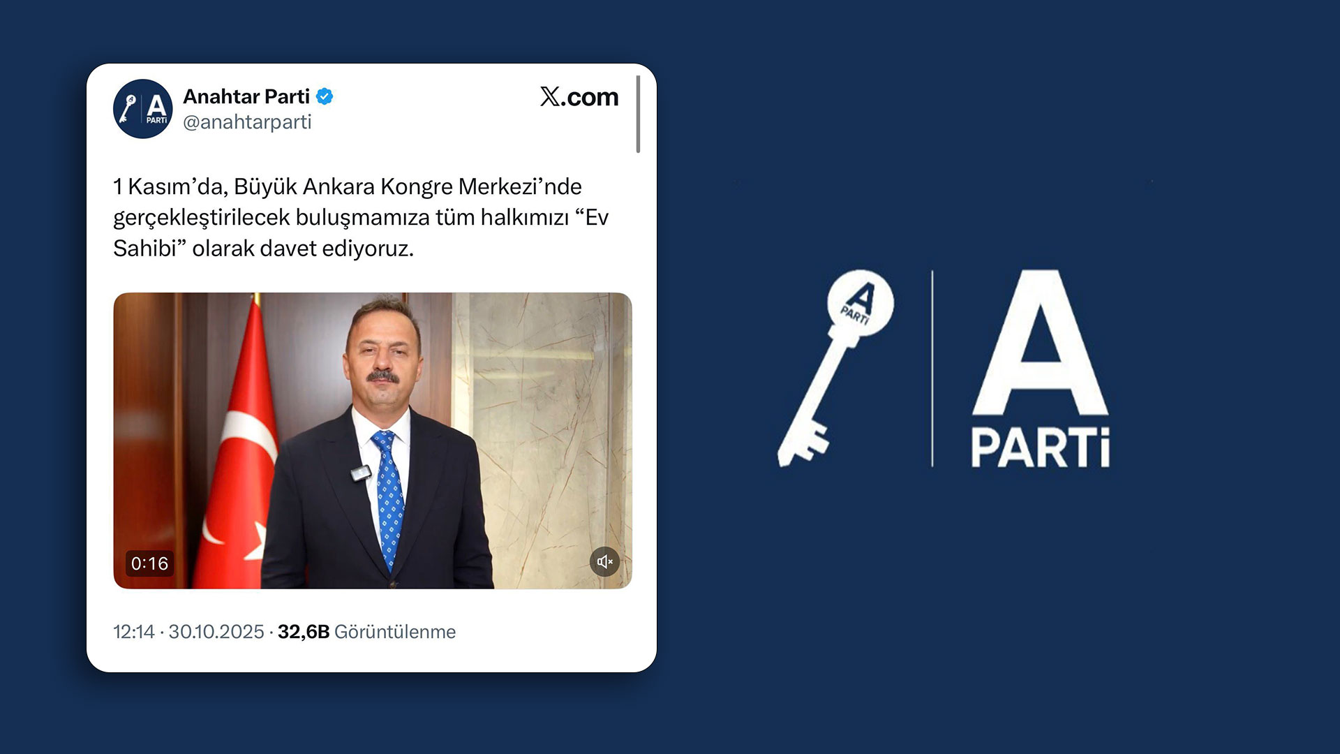 ANAHTAR PARTİ 1’İNCİ KURULUŞ YIL DÖNÜMÜNÜ KUTLAYACAK
